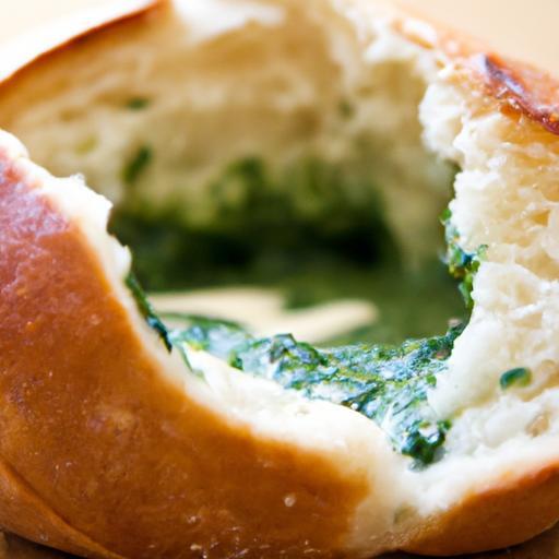 Creamy Spinach Dip Served in a Homemade Bread Bowl Delight