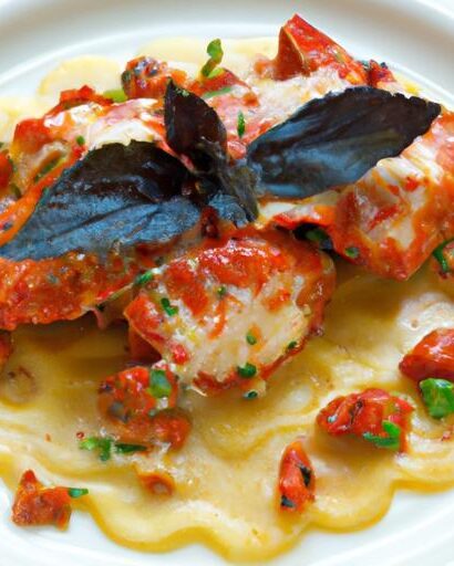 Decadent Lobster Ravioli with Silky Cream Sauce Delight