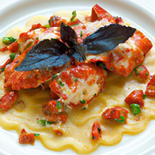 Decadent Lobster Ravioli with Silky Cream Sauce Delight