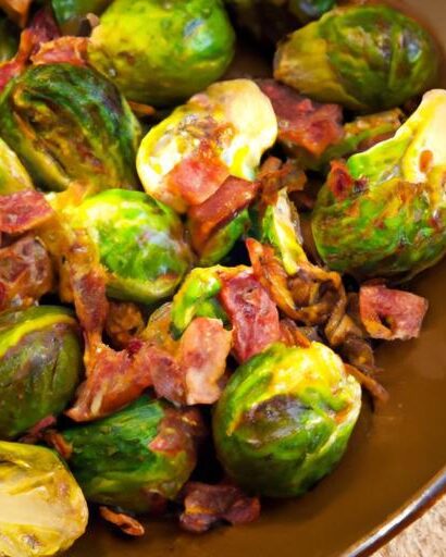 Crispy Roasted Brussels Sprouts with Savory Bacon Bliss