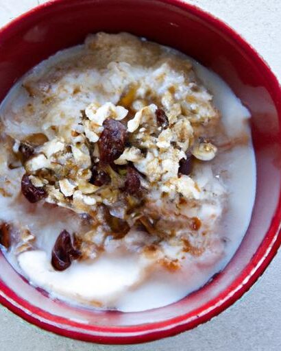 Creamy Oatmeal with Coconut Milk and Maple Syrup Bliss