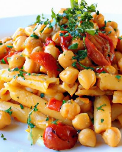 Wholesome Chickpea Pasta with Vibrant Tomato Sauce Flair