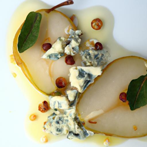 Elevate Your Taste: Blue Cheese & Pear Tower with Honey-Mustard