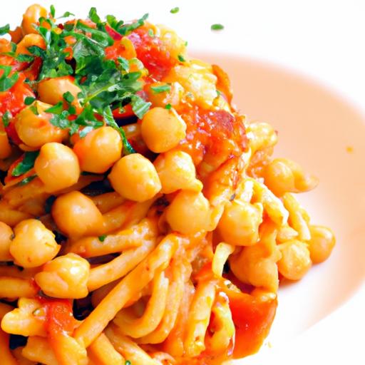 Wholesome Chickpea Pasta with Vibrant Tomato Sauce Flair