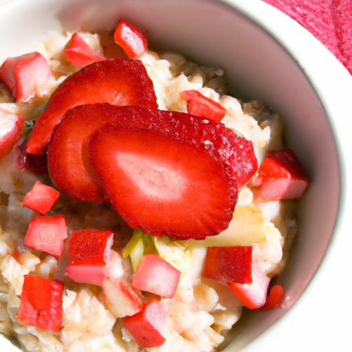 Tangy Rhubarb strawberry Oatmeal: A Fresh Morning Boost