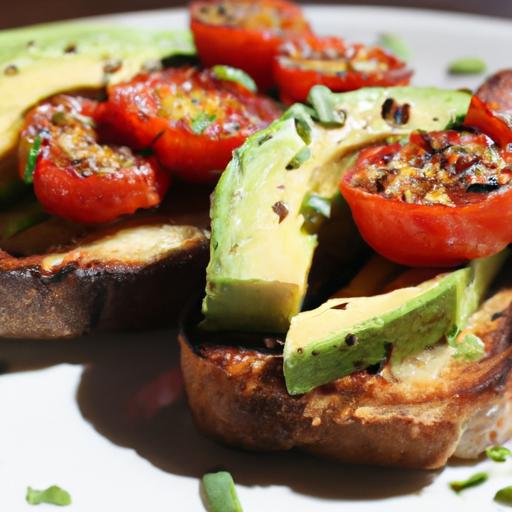 Brighten breakfast: Avocado Toast with Roasted Tomatoes