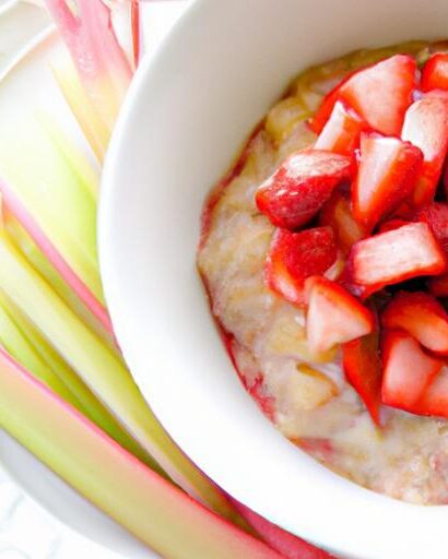 Tangy Rhubarb Strawberry Oatmeal: A Fresh Morning Boost