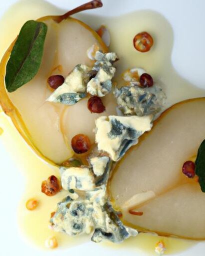 Elevate Your Taste: Blue Cheese & Pear Tower with Honey-Mustard