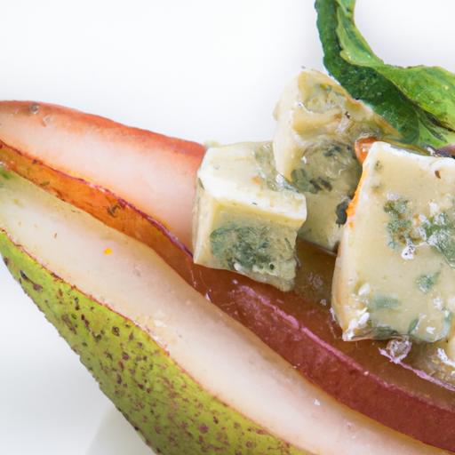 Elevate Your Taste: Blue Cheese & Pear Tower with Honey-Mustard