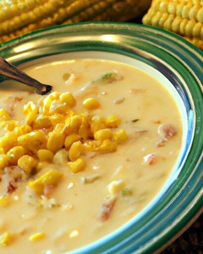 Golden Harvest: Wholesome Sweet Corn and Rice Chowder Delight