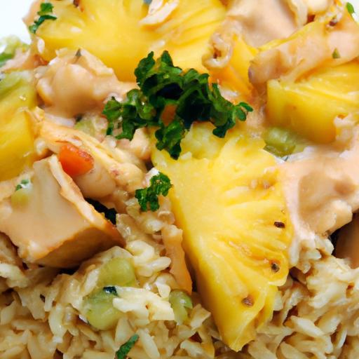 Tropical Twist: Savory Pineapple Chicken and Rice Delight
