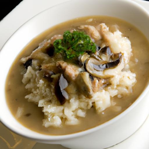 Hearty Mushroom Soup, Rice & Chicken: A Comforting Classic
