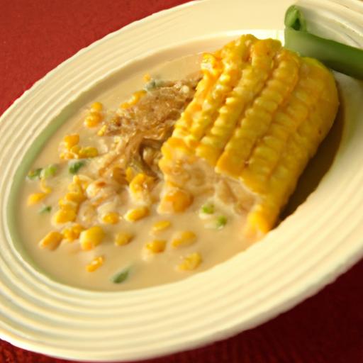 golden Harvest: wholesome Sweet Corn and Rice Chowder Delight