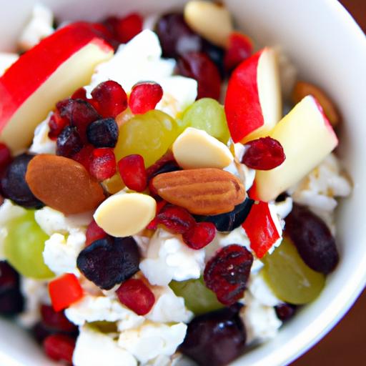 Delightful Cottage Cheese Bowls: Fruit & Almond Fusion Snack