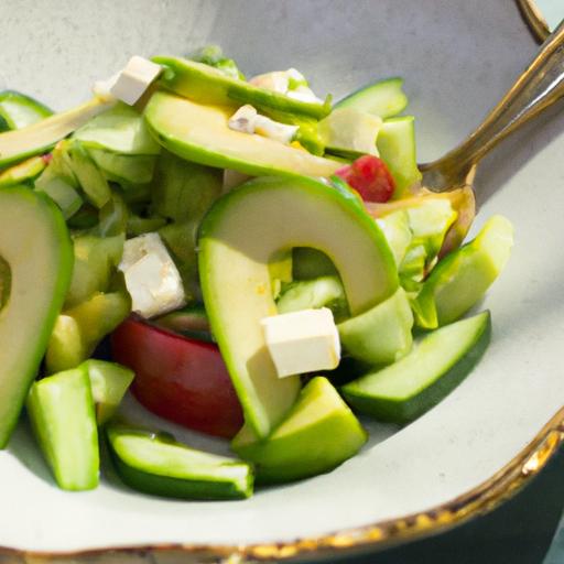 Fresh & Flavorful: The Ultimate Cucumber​ Avocado Feta Salad
