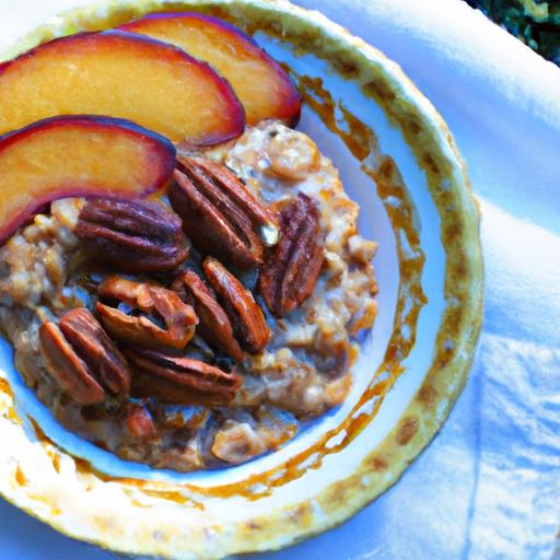 Peach Pecan Oatmeal: A Nutty Twist on Morning Comfort