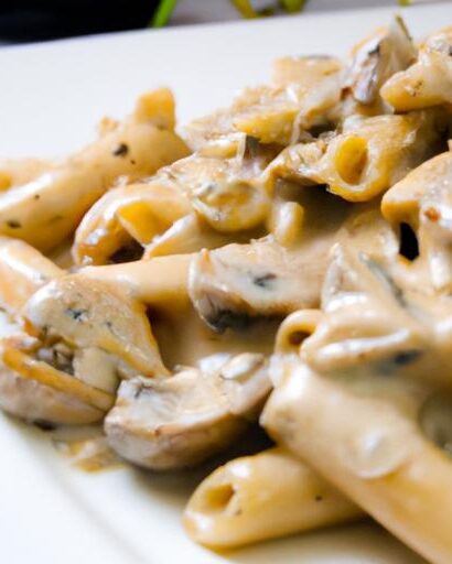 Savor Penne with Creamy Mushroom Sauce: A Flavorful Delight