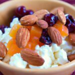 Wholesome Delight: Cottage Cheese Bowl with Fruit & Almonds