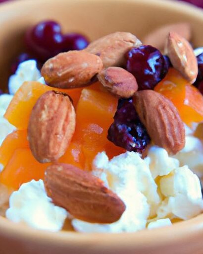 Wholesome Delight: Cottage Cheese Bowl with Fruit & Almonds