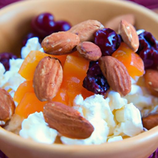 Wholesome Delight: Cottage Cheese Bowl with Fruit & Almonds