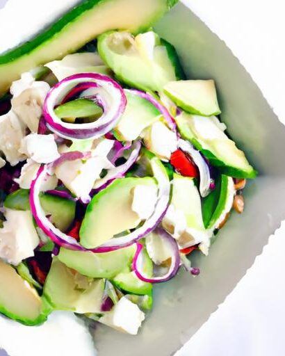 Fresh Cucumber Avocado Feta Salad: A Cool, Creamy Delight