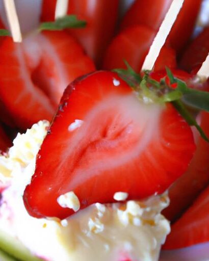 Sweet & Savory Delight: Cream Cheese Stuffed Strawberries