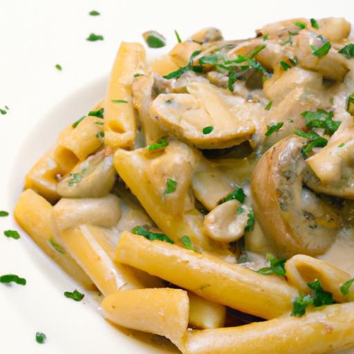 Hearty Penne with Creamy Mushroom Sauce: A Savory Delight