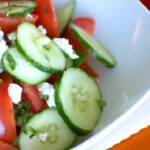 Fresh Tomato & Cucumber Salad with Creamy Feta Twist