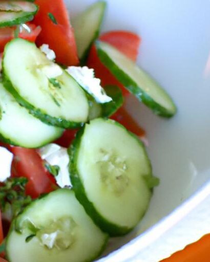 Fresh Tomato & Cucumber Salad with Creamy Feta Twist