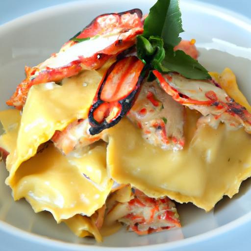 Decadent Lobster Ravioli in Silky Cream Sauce Delight