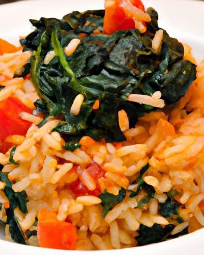 Savory Spinach & Tomato Rice Pilaf: A Flavorful Delight