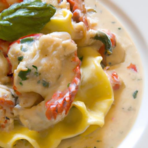 Decadent Lobster Ravioli in Silky Cream Sauce Delight