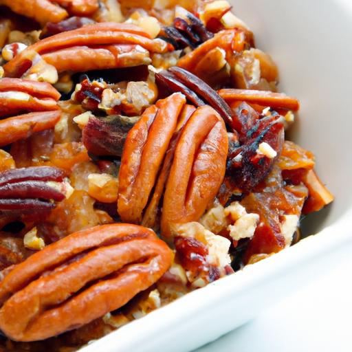 Sweet Potato Pie Oatmeal with Crispy Candied Pecan Crunch