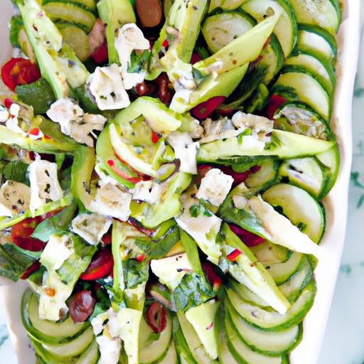 Fresh Cucumber Avocado Feta Salad: A Cool, Creamy⁣ Delight