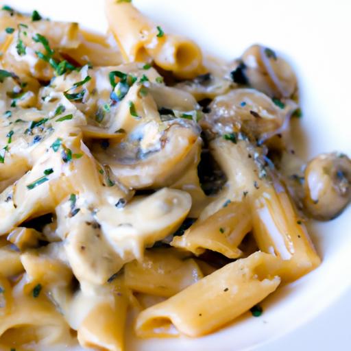 Hearty Penne with Creamy Mushroom Sauce: A Savory Delight