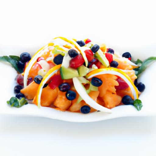 Zesty fruit Salad with Honey ‍Lime Dressing: A Fresh Twist