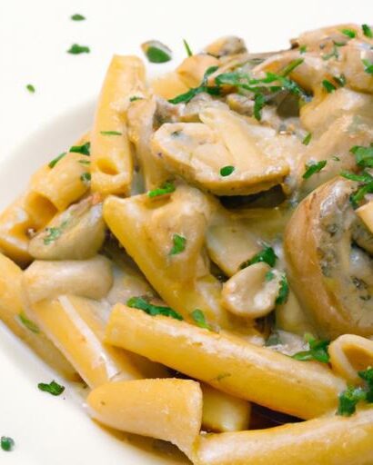 Hearty Penne with Creamy Mushroom Sauce: A Savory Delight
