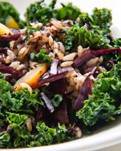 Nutritious Brown Rice and Kale Salad: A Flavorful Boost