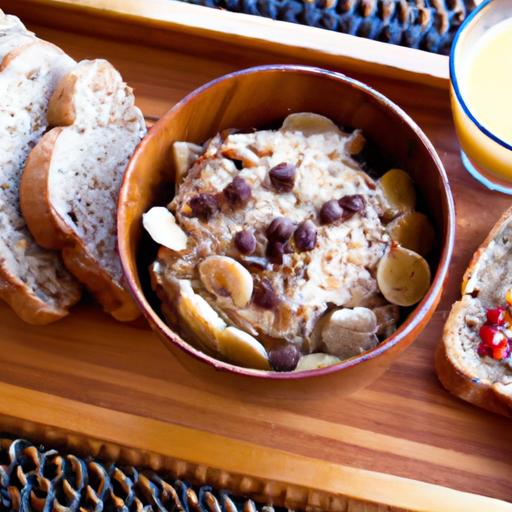 Crunchy Mornings: Oatmeal with Nuts and Toast Delight