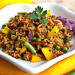 Savor Authentic Indian Brown Rice with Colorful Veggies Delight