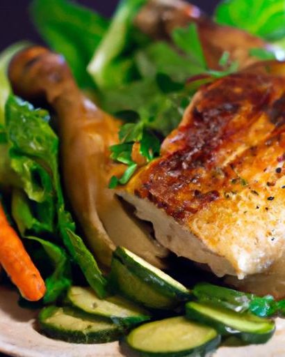 Golden Roast: Perfect Chicken Paired with Vibrant Veggies