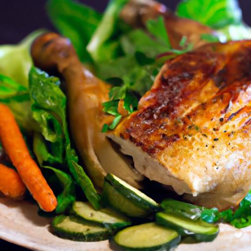 Golden Roast: Perfect Chicken Paired with Vibrant Veggies