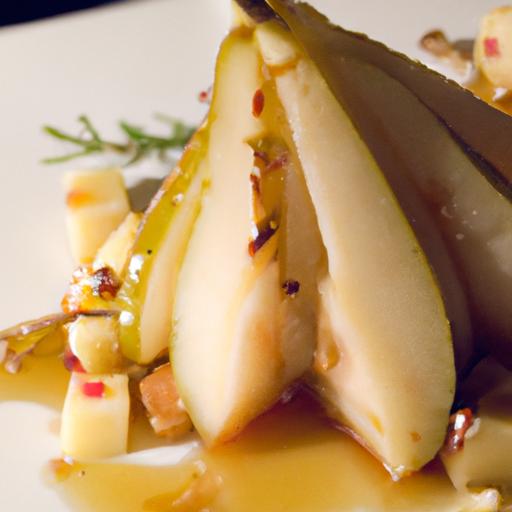 Blue Cheese & pear tower: A Sweet and Savory Delight