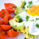 Creamy Scrambled Eggs with Avocado and Juicy Tomato Twist